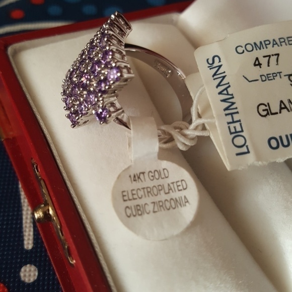 GLAMOR ring 14 KT gold electroplated cubic zircona - Picture 3 of 4